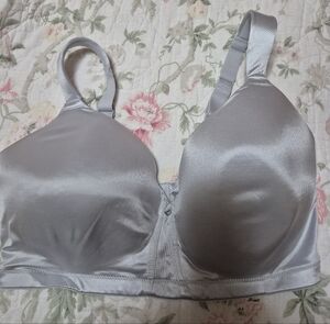 Silver Satin Wireless Bra